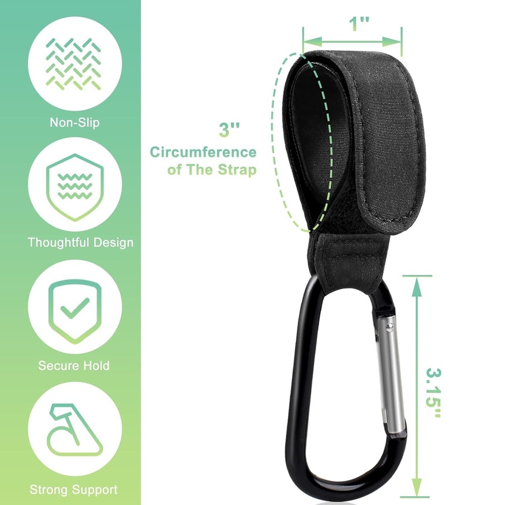 Durable Adjustable Stroller Hooks for Diaper Bags - Lightweight & Versatile