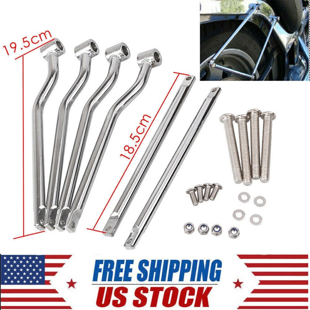 For Harley Yamaha Refit Rear Saddlebag Support Bar Brackets Motorcycle Universal