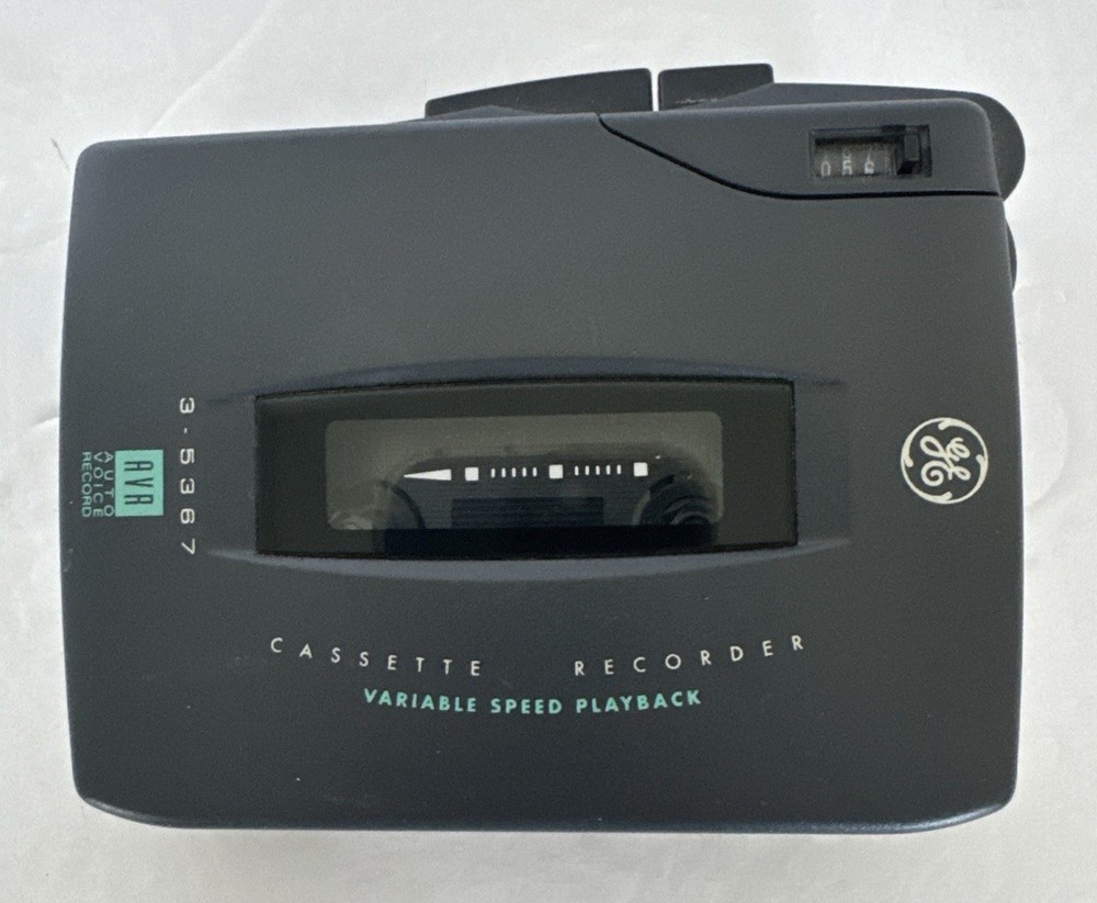 GE Cassette Player Recorder GE 3-5367A AVR Variable Speed Tested Working V2