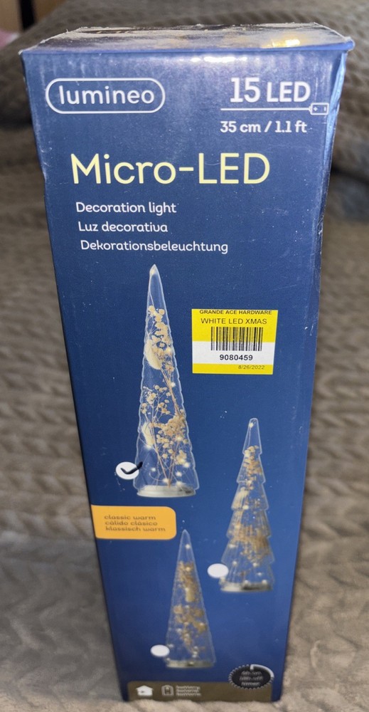 NEW Lumineo Micro-LED Decoration Lighted Tree 6 Hour Timer 12” Tall