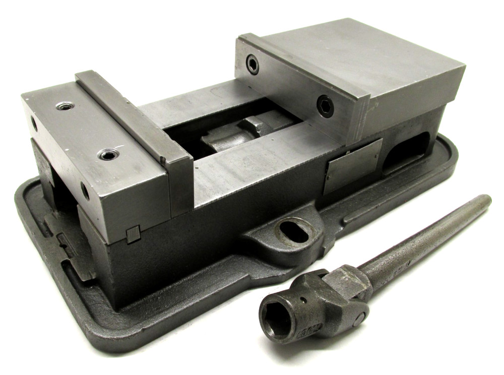KURT ANGLOCK 6" MILLING MACHINE VISE w/ JAWS & HANDLE - #D60