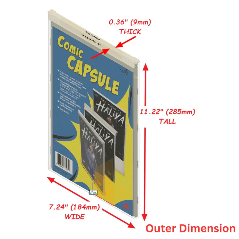 5 Current Modern ComicCapsule Clear Comic Book Plastic Protector UV Protection