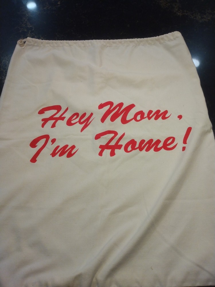 Vintage 80s Canvas Laundry Bag Dorm Funny