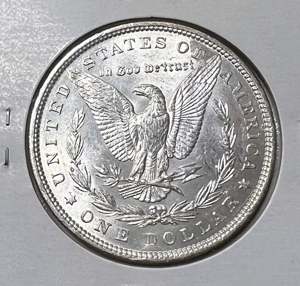1880 U.S. Morgan 90% Silver Dollar $1 BLAST WHITE !!