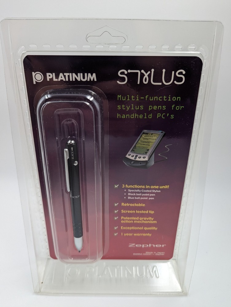 Platinum Stylus Pen Multi Function Triple Action Zepher For Handheld PC’s NEW!