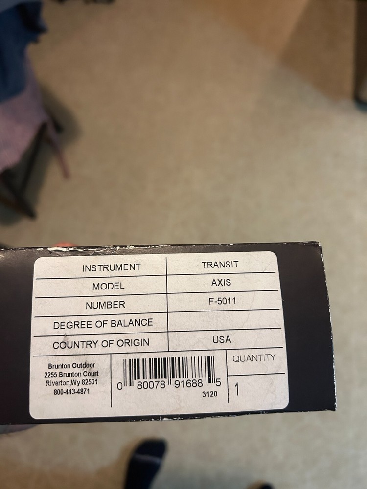 Brunton Axis Transit Silver (0-360°) (used 3 times)
