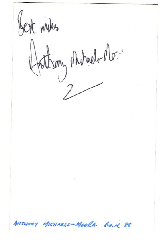 Anthony Michaels-Moore Twice-Signed Photo / Autographed Opera Singer