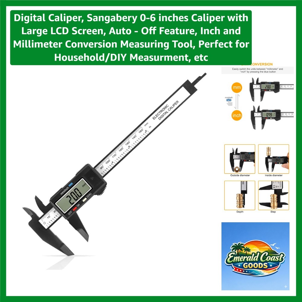 Durable Digital Caliper with Large LCD Screen - Perfect for DIY Projects