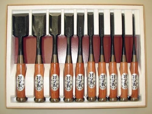master use Japanese JINTAIKO chisel 10 set