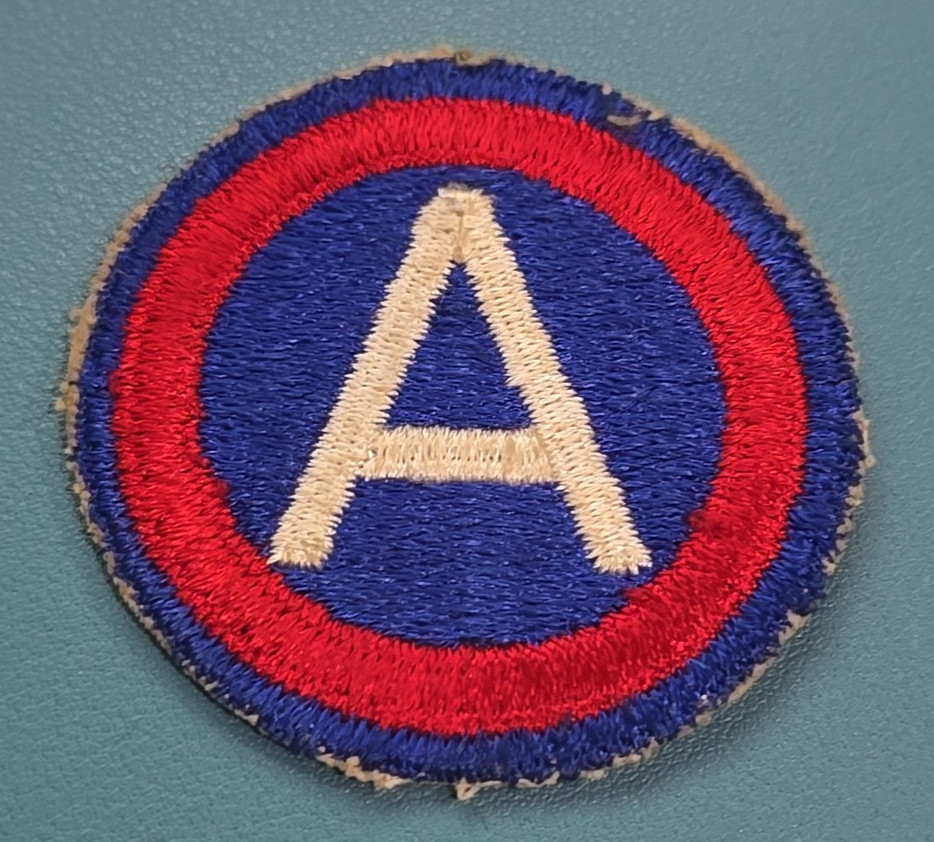 US 3rd Army Shoulder Patch-Cut Edge-Snow Back-Vintage WW-II*