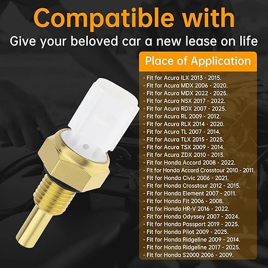 Engine Coolant Temperature Sensor Compatible with 2007-2024 Model