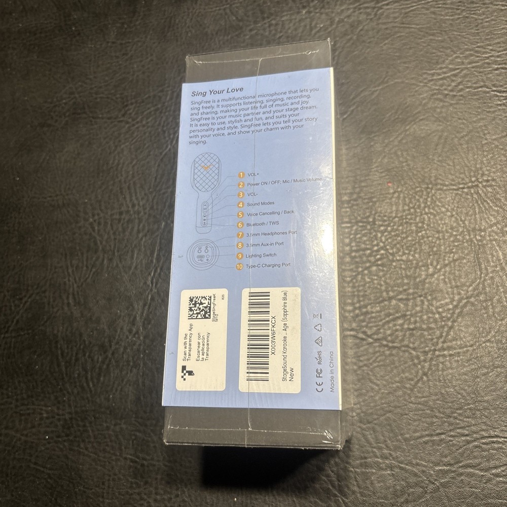 Karaoke Microphone Machine Singfree Bluetooth Microphone with LED Light,