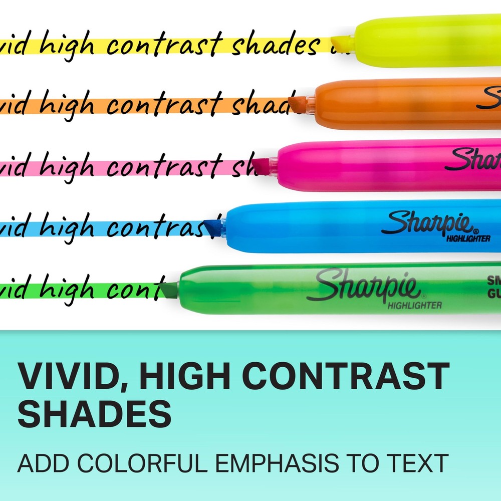 Sharpie Retractable Highlighters, Chisel Tip, 12 Count (Pack of 1), Yellow