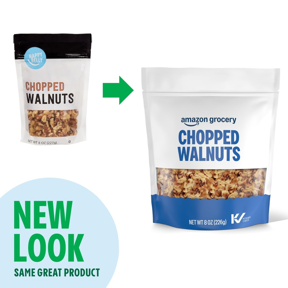 Amazon Grocery, Chopped Walnuts, 8 Oz Bag