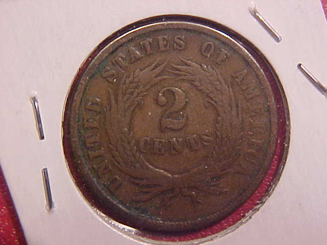1865 P TWO CENT PIECE - VG - SEE PICS! - (N3276)