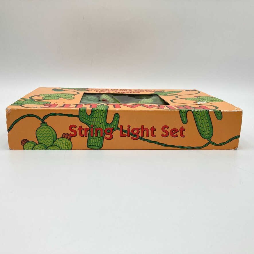 Vintage Primal Lites PRICKLY PEAR CACTUS String Lights 1990s