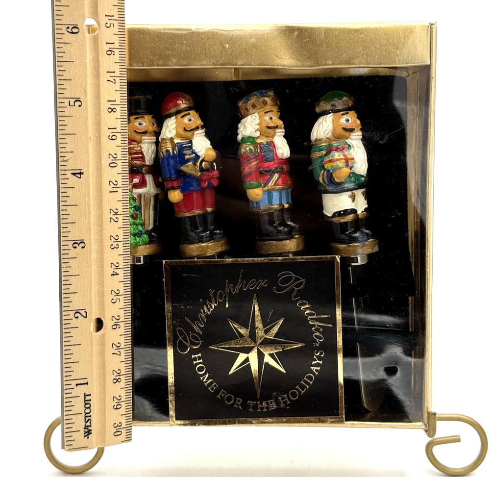 Christopher Radko Nutcracker Theme Pate/Cheese 4 Knives/Spreader In Original Box