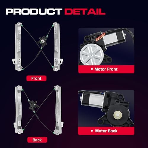 Front Driver Side Power Window Regulator with Motor (6 Front Driver With Motor