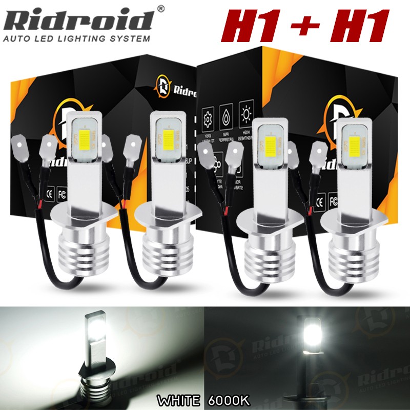 4x H1 LED Headlight Bulbs Conversion Kit High Low Beam Super Bright White 6500K