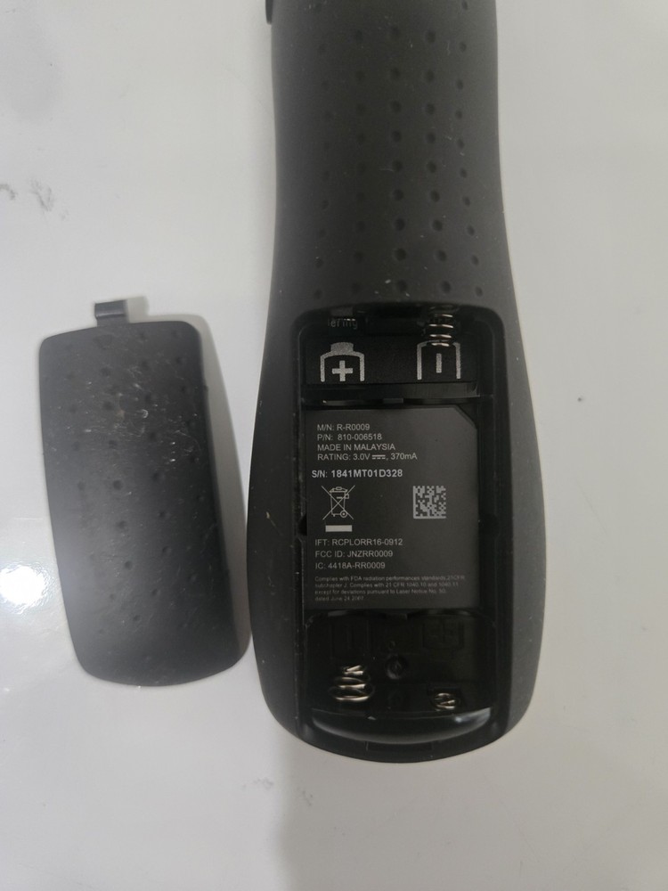Logitech Laser Presentation Remote, Black Model # R-R0009 - NO USB