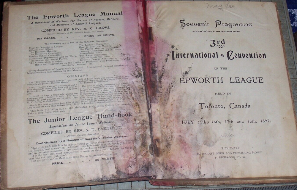 1897 Third International Epworth League Convention Souvenir Programme Methodist