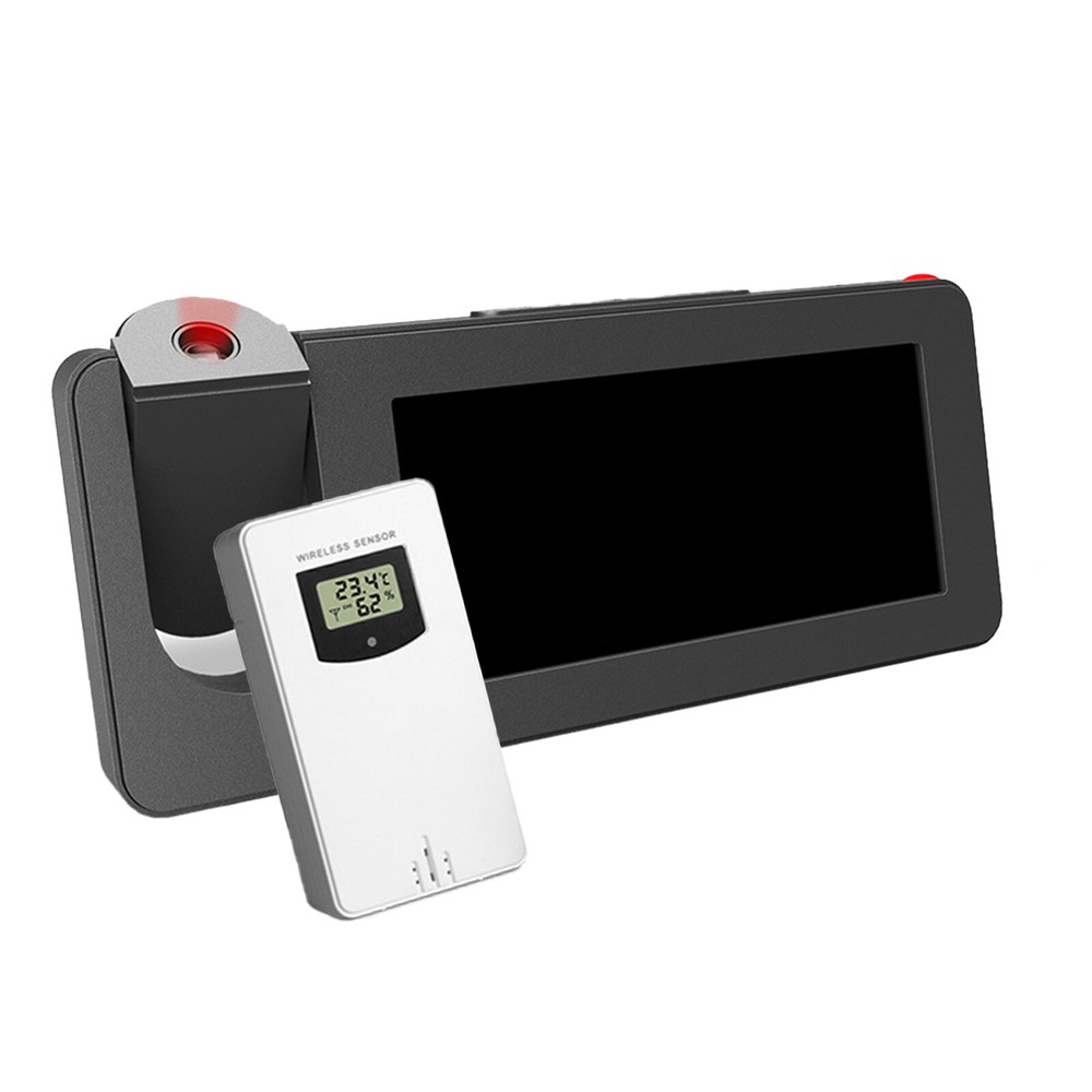 Alarm Clock Digital Clock Projector On Ceiling With Indoor Outdoor Temperature