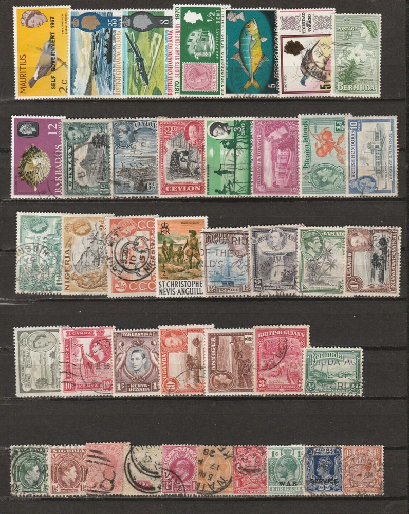 BULK LOT # 9 -  40 Different Stamps from British Colonies