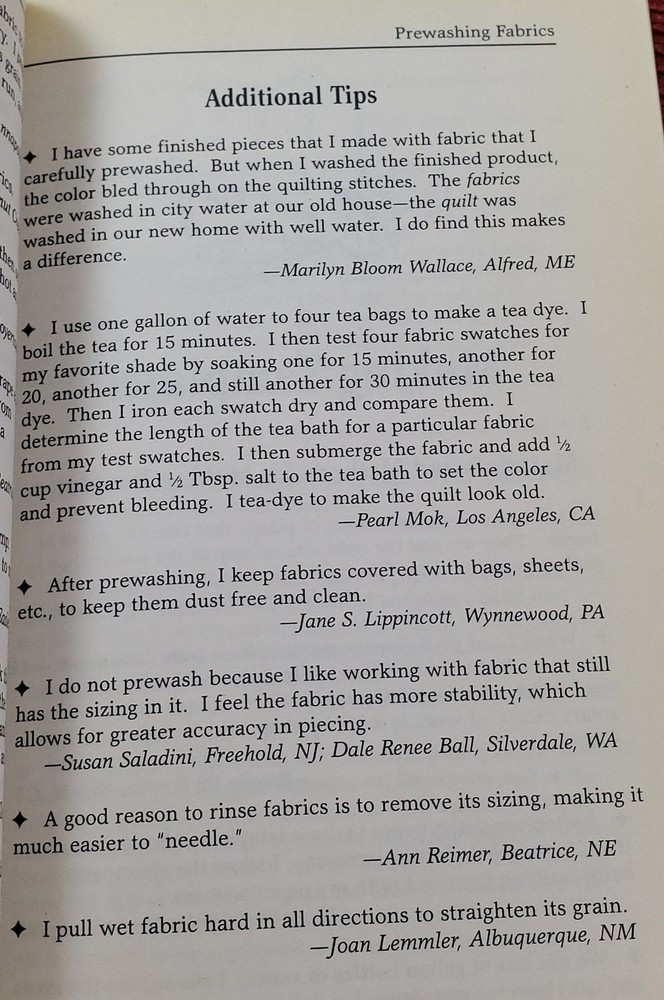 Vintage Tips for Quilters Book, Hints, Shortcuts, and Practical Suggestions