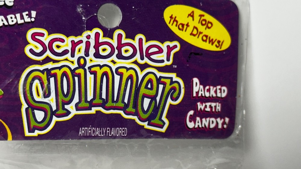 Scribbler Spinner Top by Bee Candy that Draws Mint & Full 1998