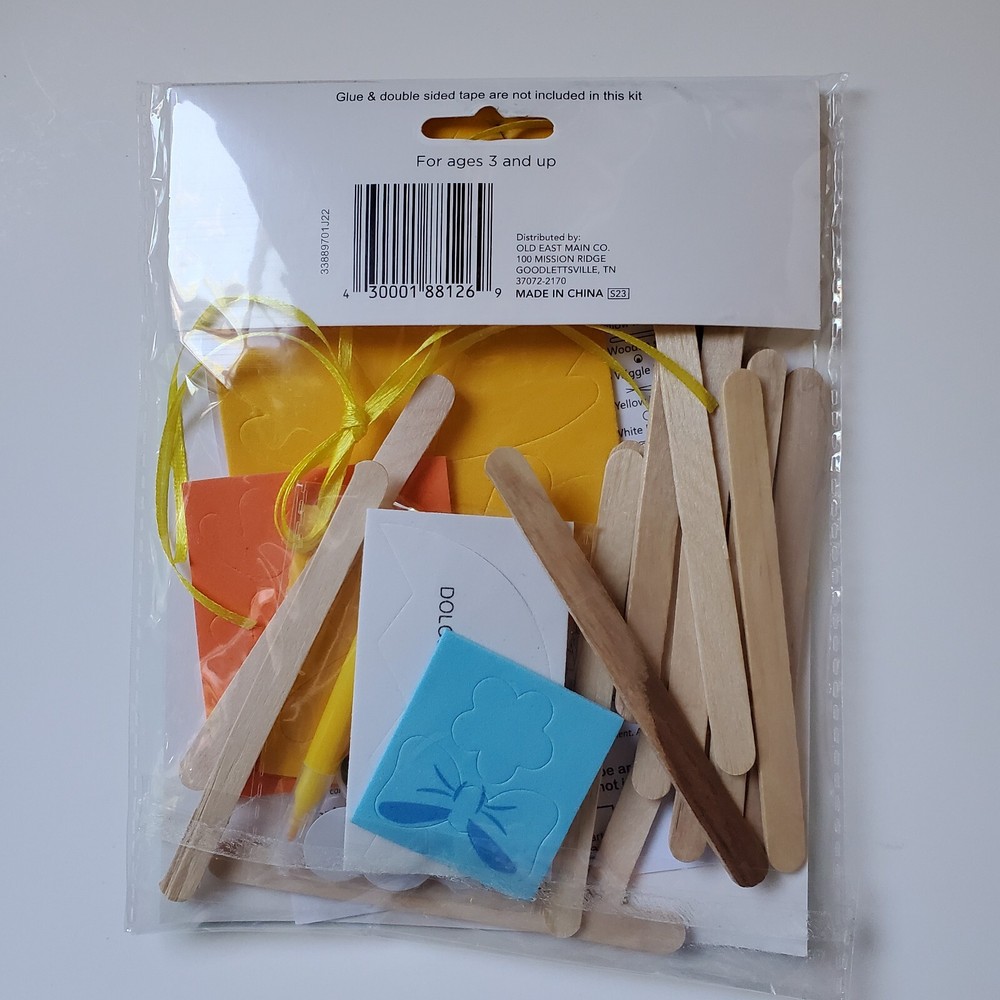 5 Lolly Stick Kit Easter Chicks 3 Each Stuffer Class Easy School Craft Activity