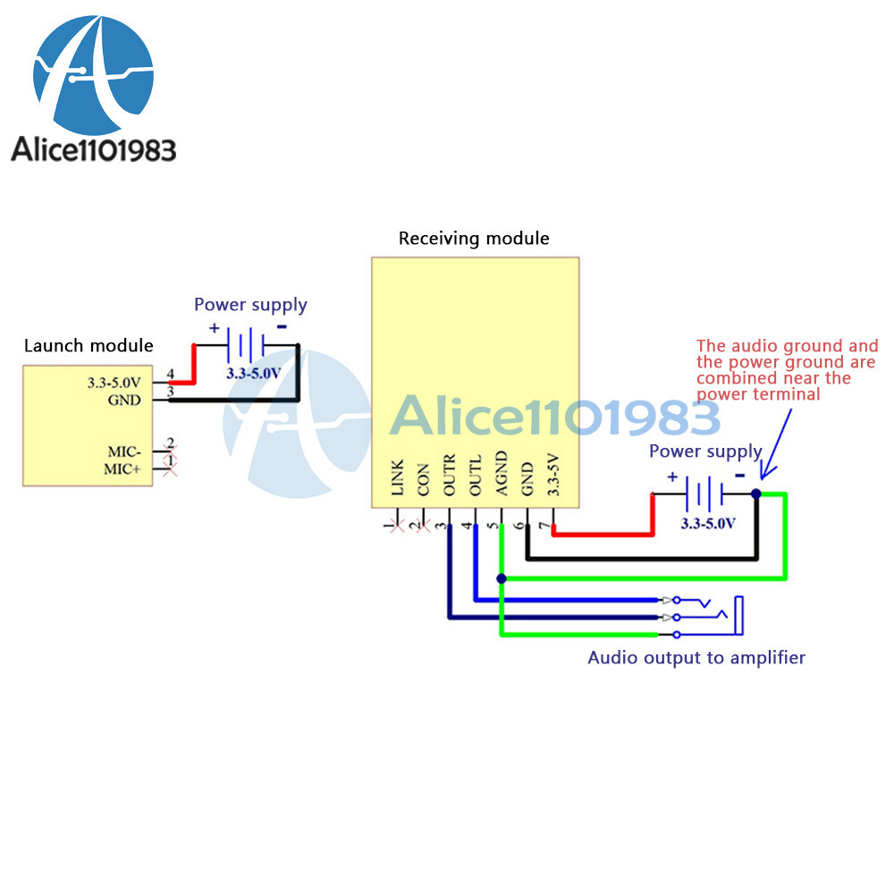 2.4G Wireless Microphone Audio Signal Transmitting Module Receiving Module