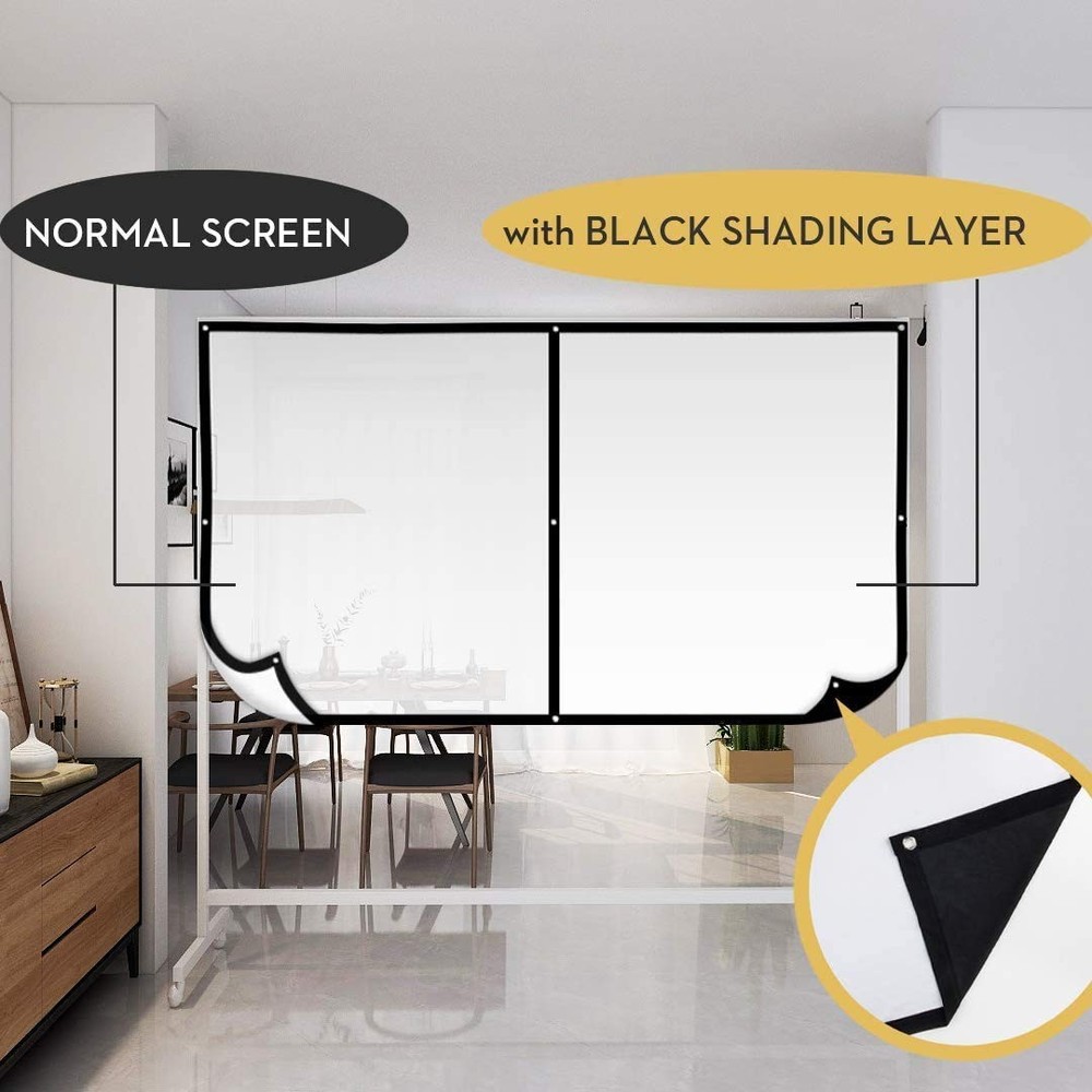 150 inch 16:9 Double Layer Projection Screen, Polyester Material, 1.5 Gain, F...