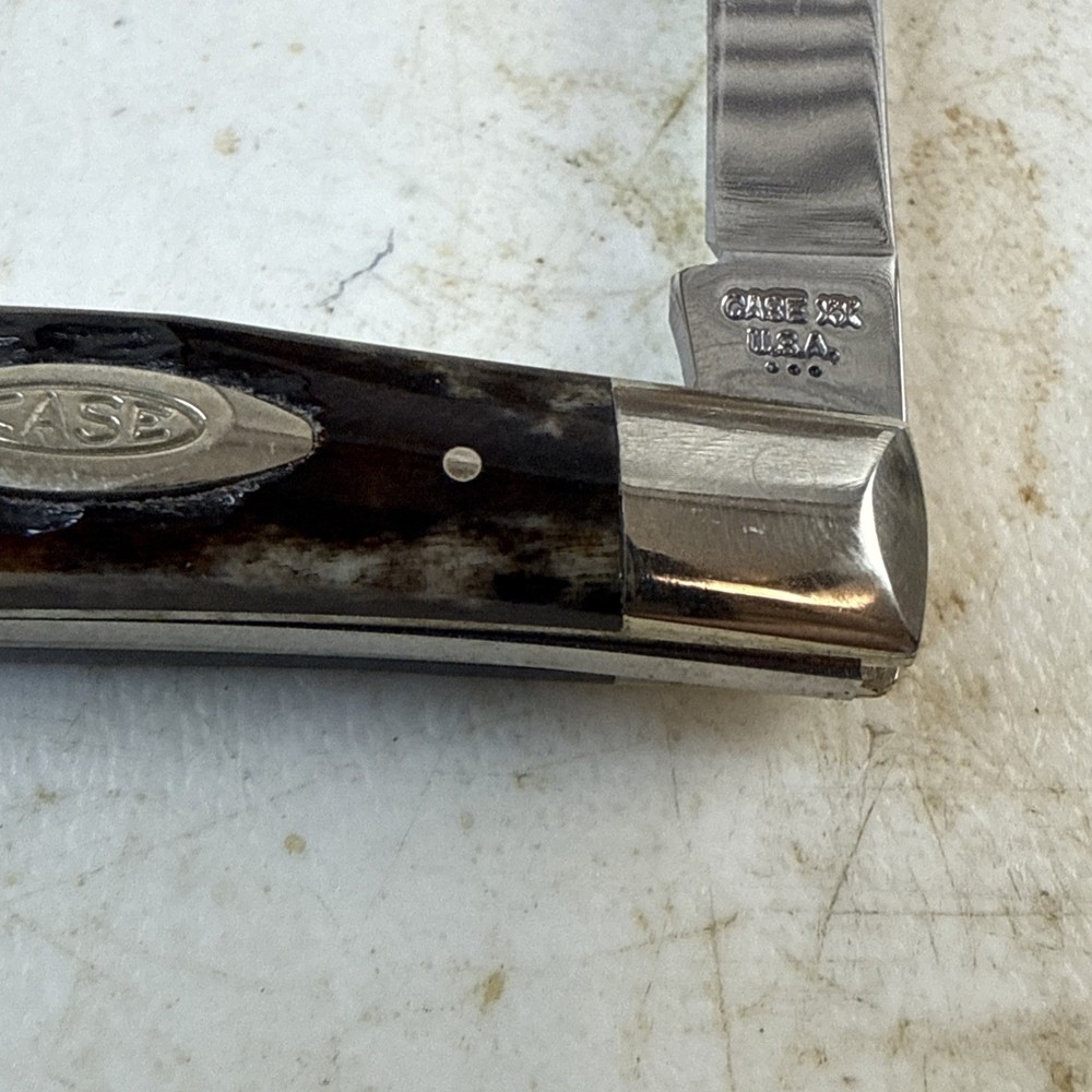 Case Xx 6269 3 DOT SMALL CONGRESS 2 BLADE KNIFE BONE NEVER SHARPENED