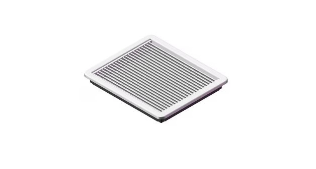 Plastic Grille, Fixed Vanes with Filter 12" x 4" by MSI (PG12x4RF)