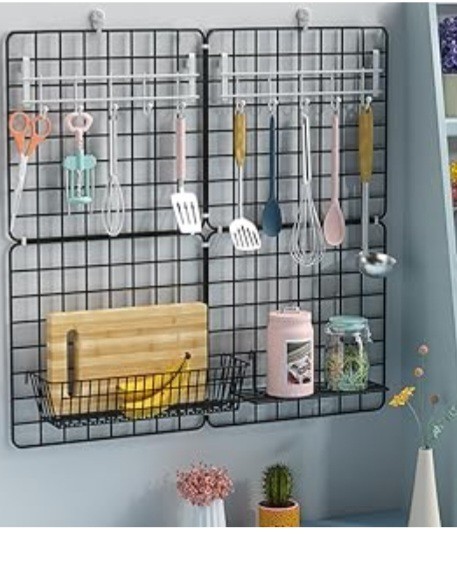 Zuokemy 4 Pc Decorative Wall Grid Panel Set