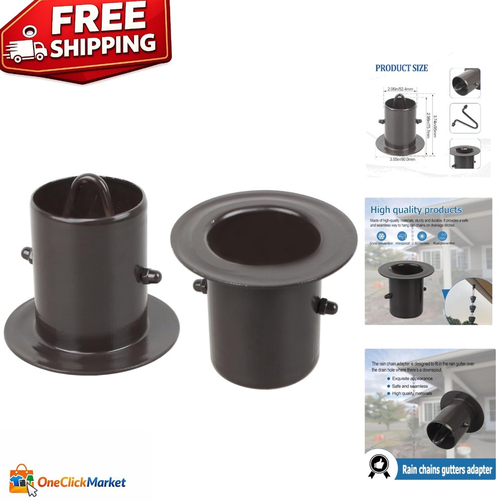 Efficient Water Channeling Gutter Adapter Set for Modern Rain Chain Systems