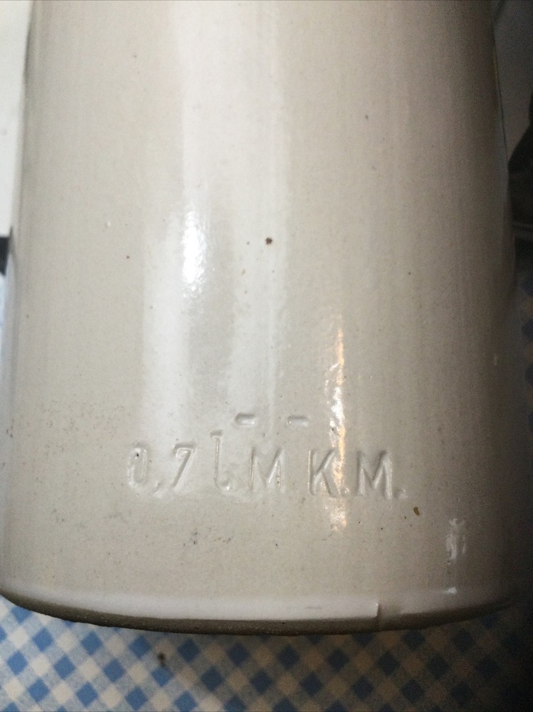 MKM Stoneware Bottle Hand Painted Windmill D.7 L EUC Ducks No Chips or Cracks