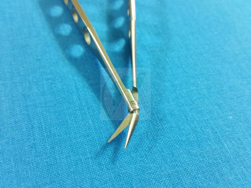 PREMIUM QUALITY PACIVATED VANNAS MICRO SURGICAL SCISSORS 4.5" ANGLED SIDEWAYS