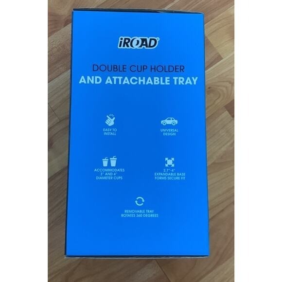 I Road Double Cup Holder and attachable Tray