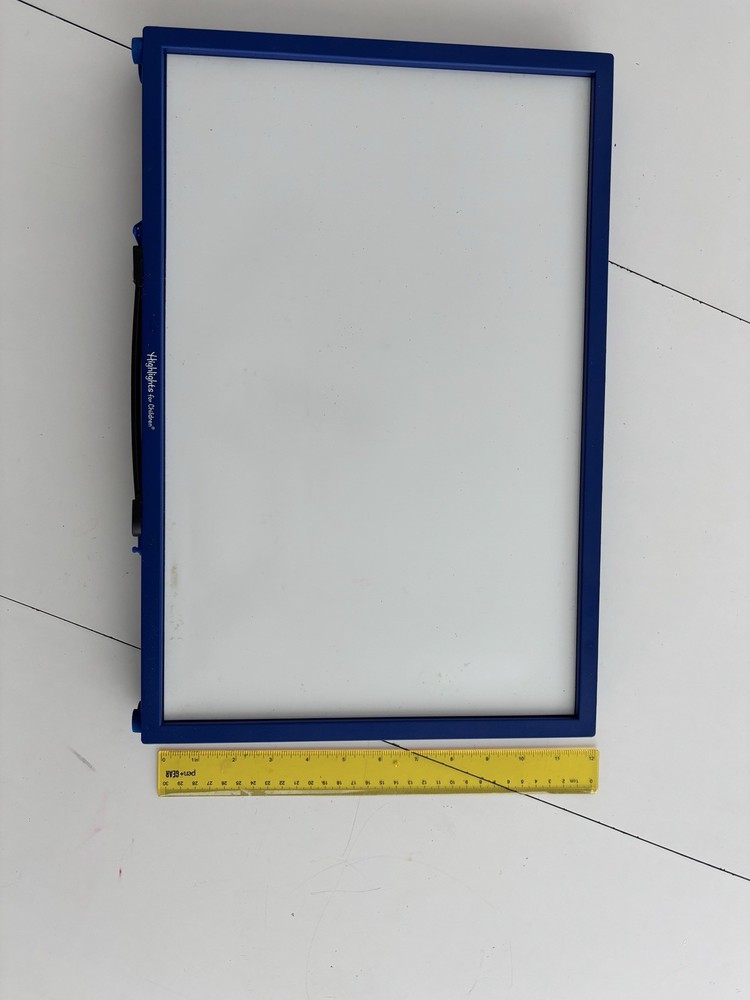 Highlights Portable Double Sided White Board For Table Top Blue W/handle