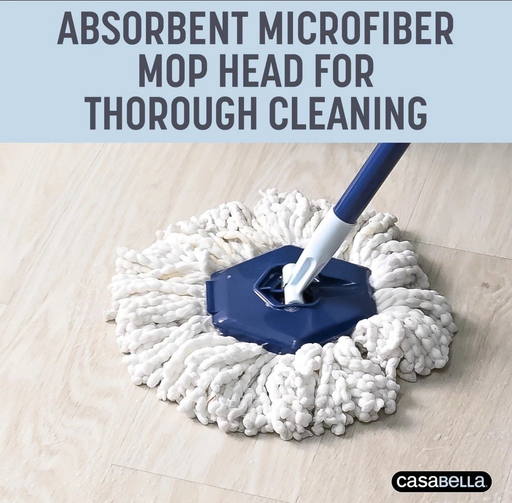Casabella Clean Water Spin Mop with Extra Refill