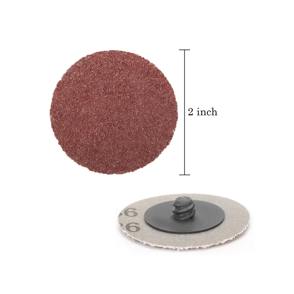 30PCS 2 Inch(50mm) Roll Lock R-Type Quick Change Discs Red Grain Sanding Disc Me