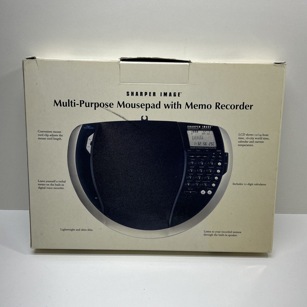 NOS-Sharper Image Multi-Purpose MousePad with Memo Recorder