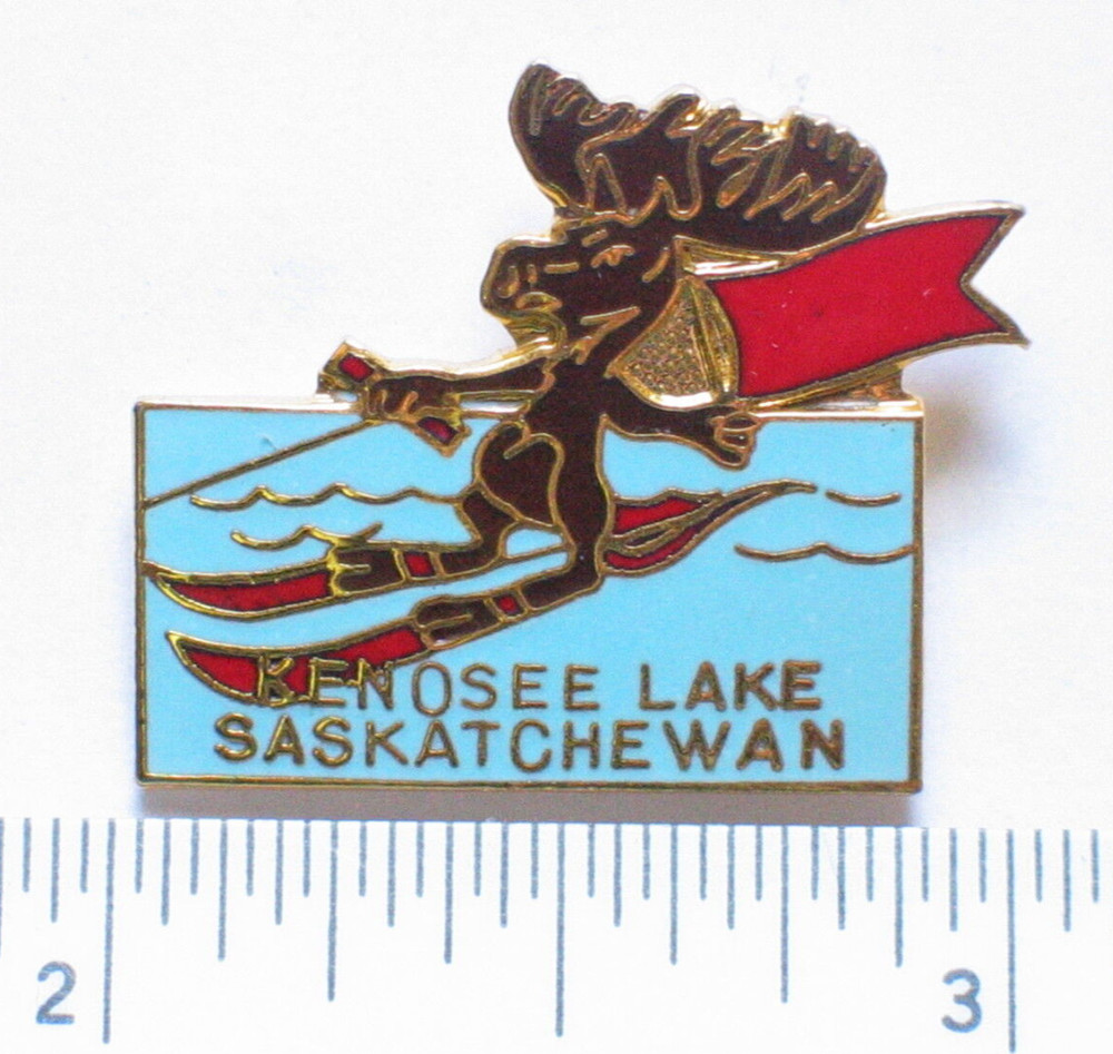 Kenosee Lake Saskatchewan Moose Ski Pin