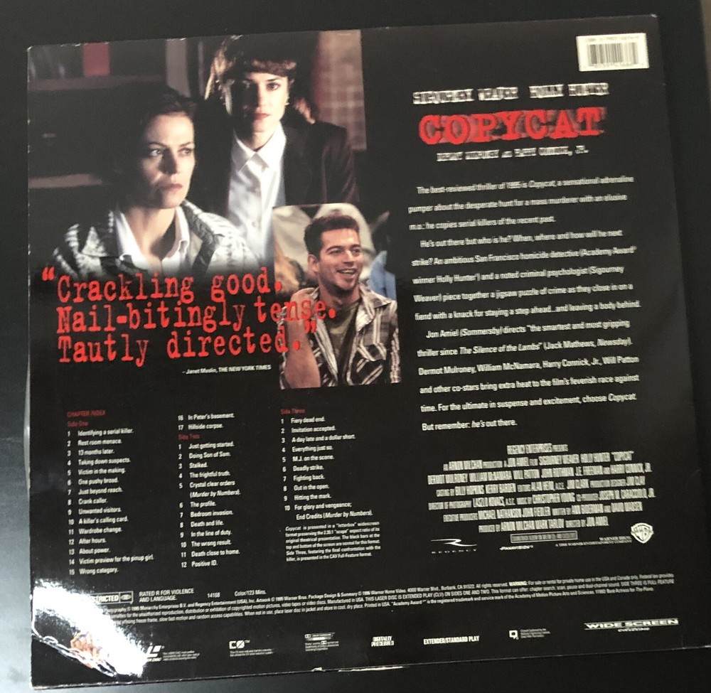 Copycat (Laserdisc, 1996) Sigourney Weaver