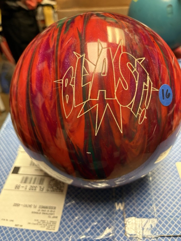 Used Storm Blast Polyester Bowling Ball 16 Pounds