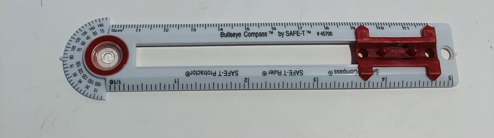 2 Bullseye Compass 4 In 1 Drawing Tool Compass Ruler Inch Centimeters Protractor
