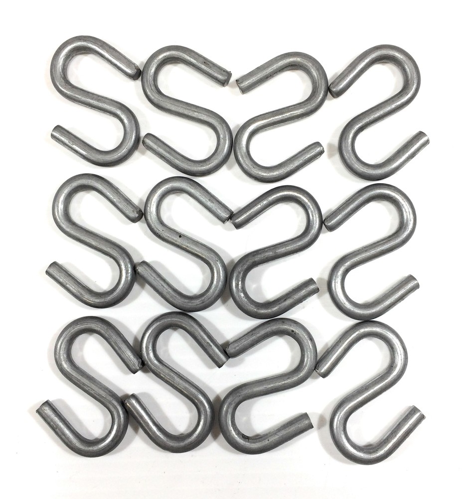 12pcs- Galvanized S Hooks 2 1/8 Inch Long