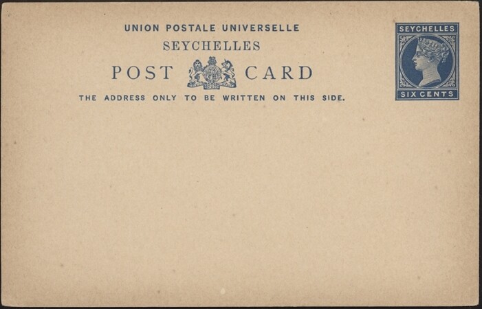 SEYCHELLES, 1890-93. Post Card  H&G 2, Mint