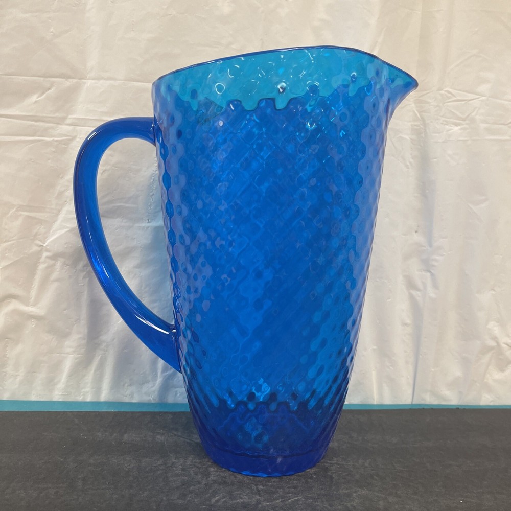 CROFTON Clear Blue Plastic Pitcher